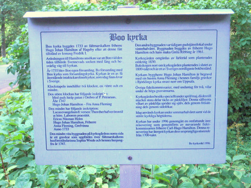 Boo Kyrka Sign.